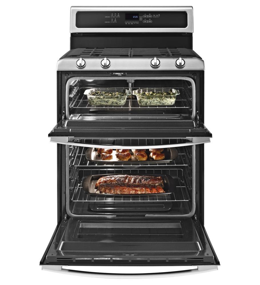 Whirlpool GGG388LXB 30-inch Self-Cleaning Double Oven Freestanding Gas Range
