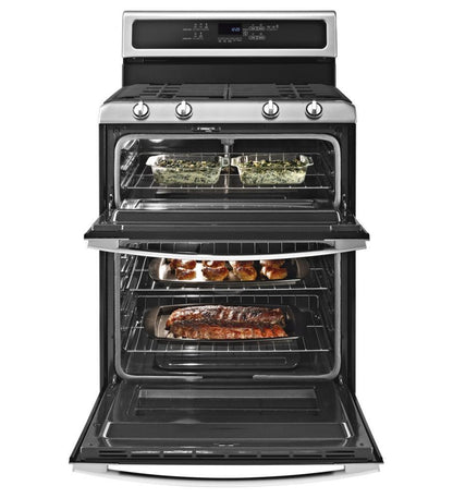 Whirlpool GGG388LXB 30-inch Self-Cleaning Double Oven Freestanding Gas Range