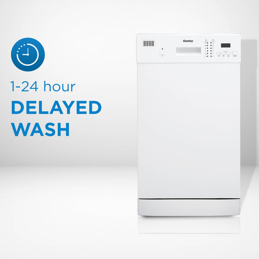 Danby 18" Wide Built-in Dishwasher in White