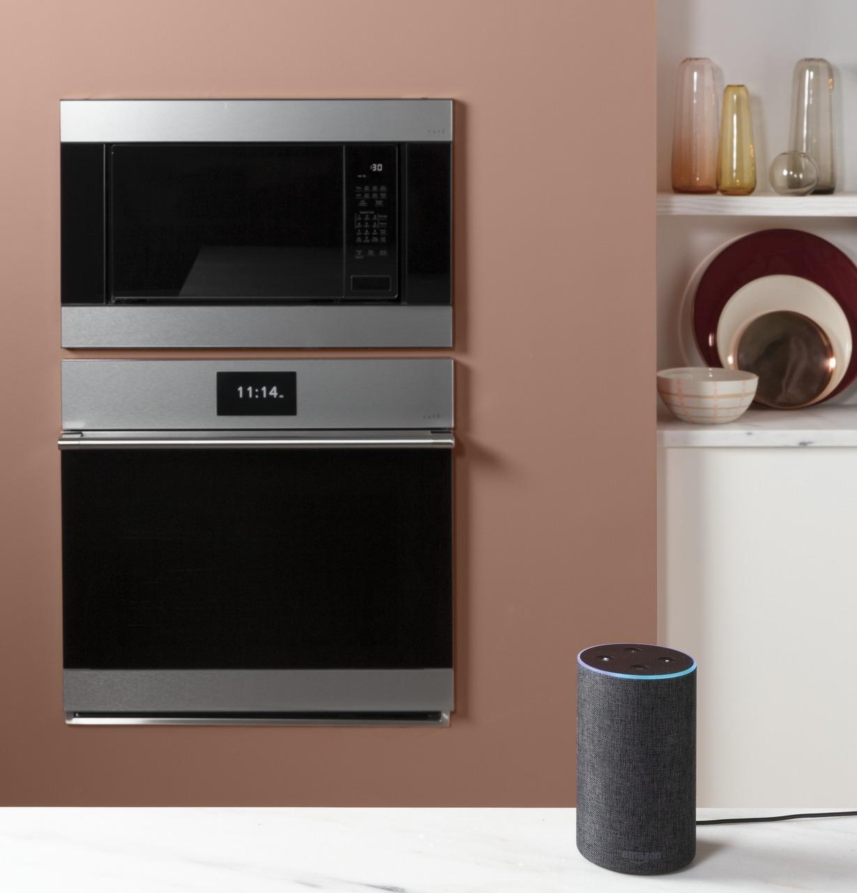 Cafe CTS70DM2NS5 CAF(EBACK)™ 30" Smart Single Wall Oven with Convection in Platinum Glass