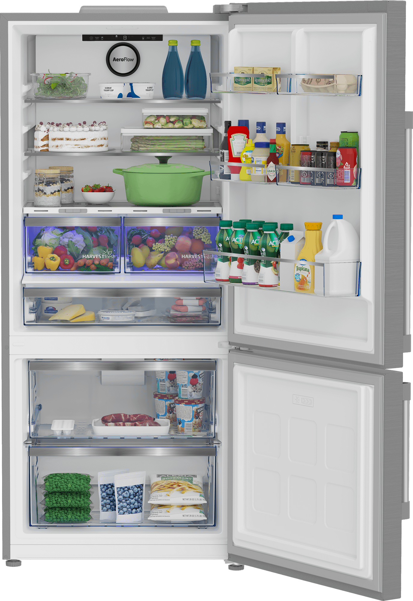 BEKO 30 Bottom Freezer Refrigerator - BFBD30216SSIML
