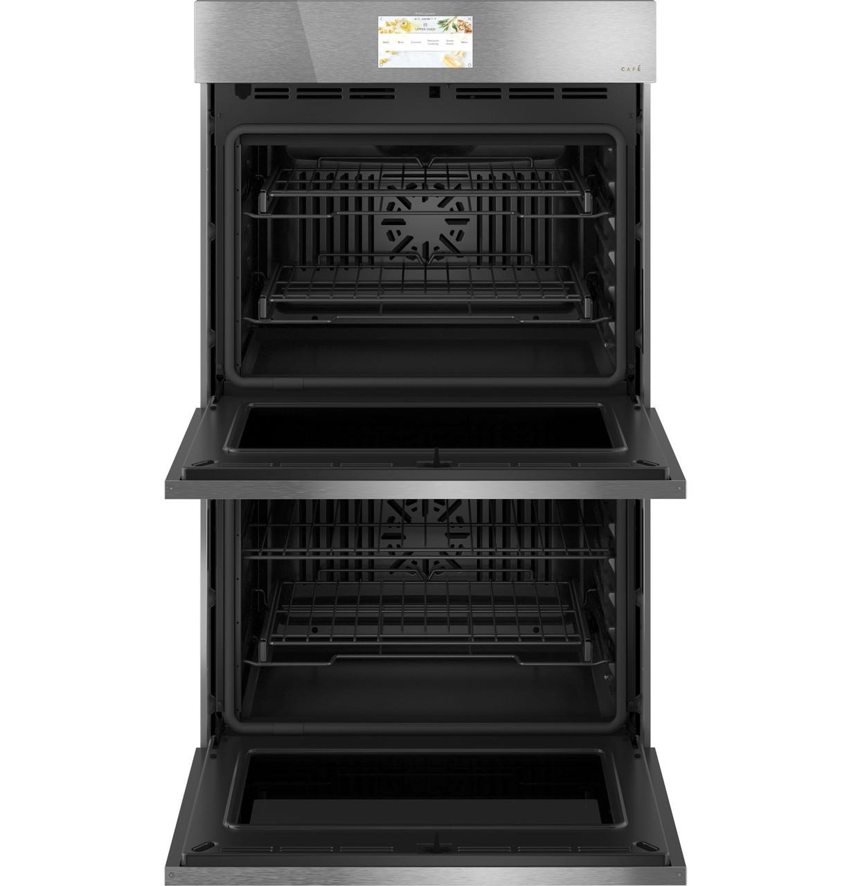 Cafe CTD90DM2NS5 CAF(EBACK)™ 30" Smart Built-In Convection Double Wall Oven in Platinum Glass