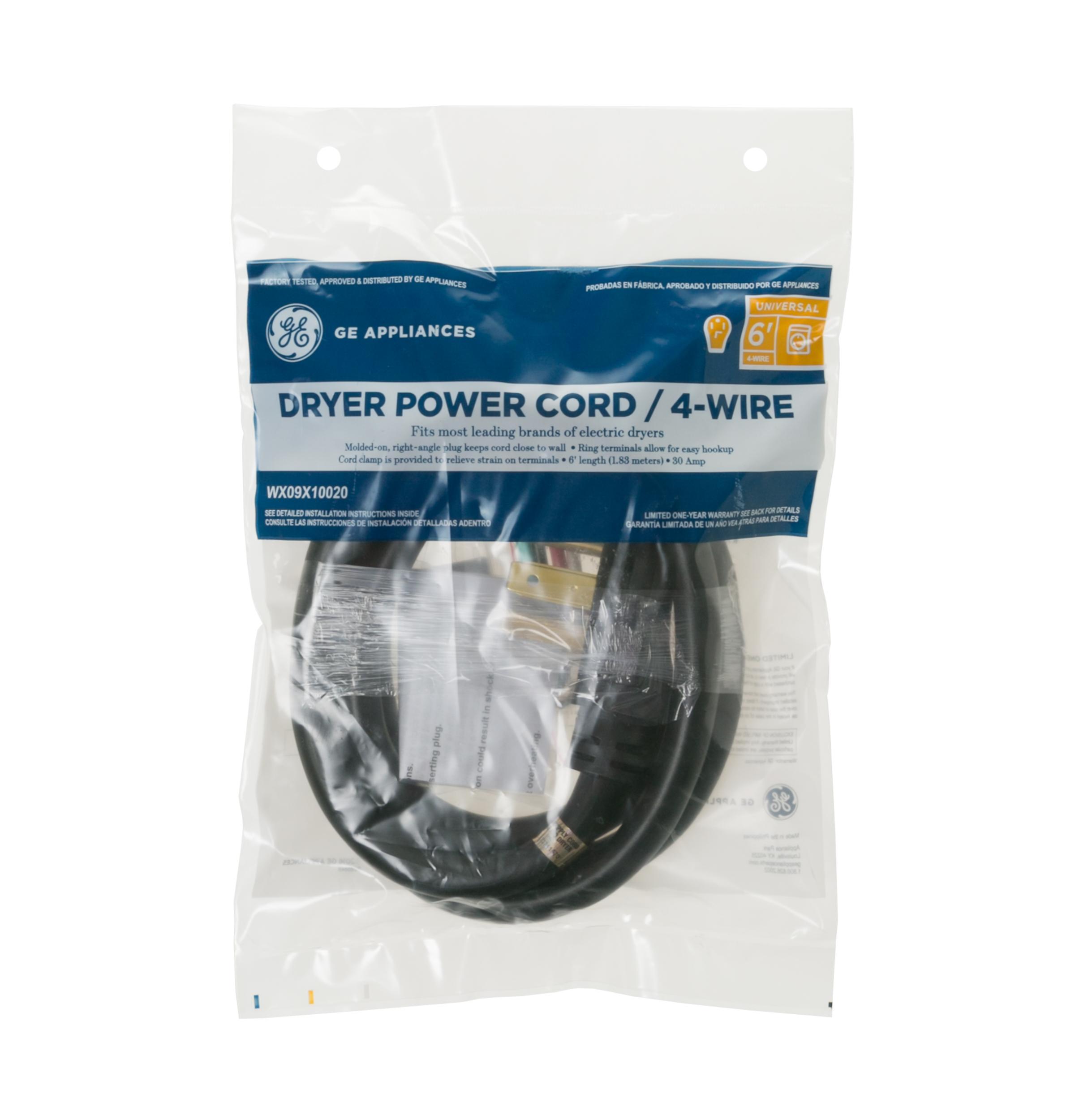 6' 30amp 4 Wire Dryer Cord
