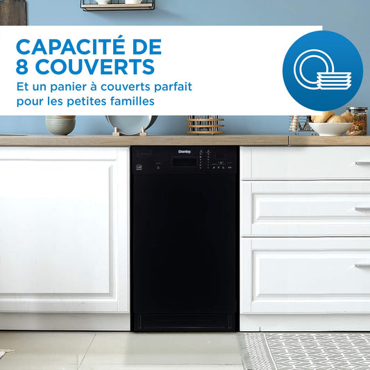 Danby 18" Wide Built-in Dishwasher in Stainless Steel