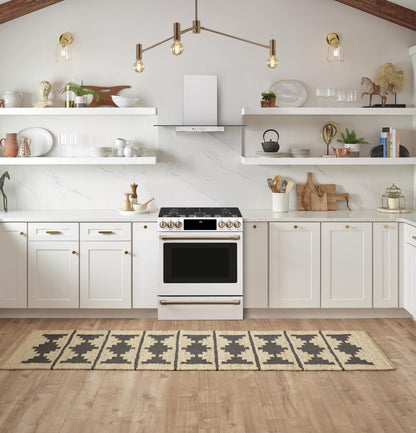 Cafe CGS700P4MW2 CAF(EBACK)™ 30" Smart Slide-In, Front-Control, Gas Range with Convection Oven
