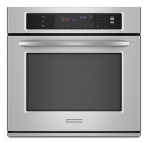 Kitchenaid KEBK101SSS Single Oven 30" Width 4.3 cu. ft. Capacity Thermal Oven with Two-Element Balanced Baking and Roasting Architect® Series II