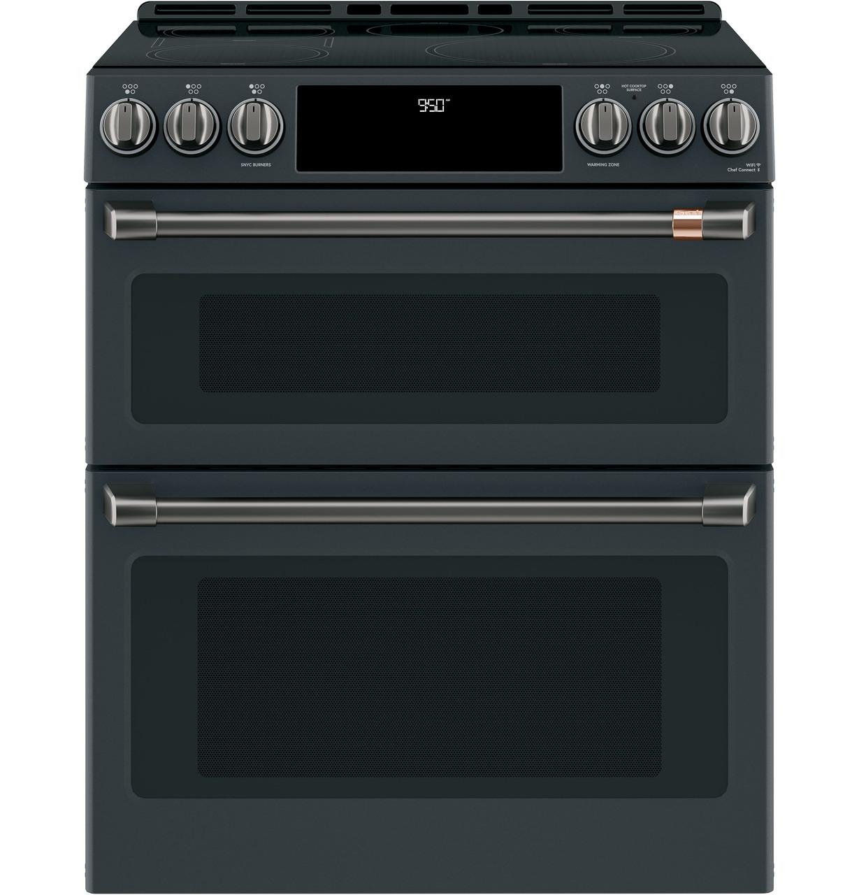 Cafe CHS950P3MD1 CAF(EBACK)™ 30" Smart Slide-In, Front-Control, Induction and Convection Double-Oven Range
