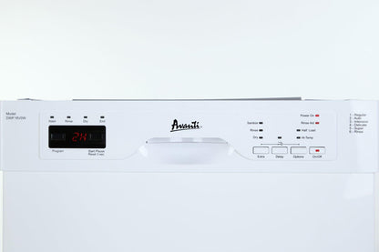 DWF18V0W Avanti 18" Built In Dishwasher - White