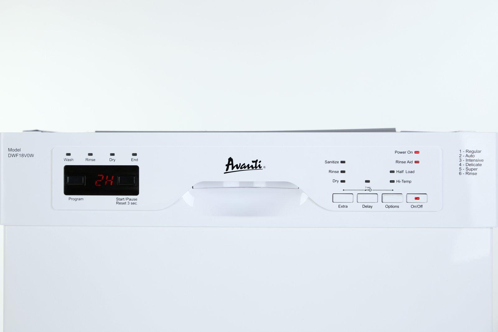 Avanti 18" Built In Dishwasher - Stainless Steel / 18"