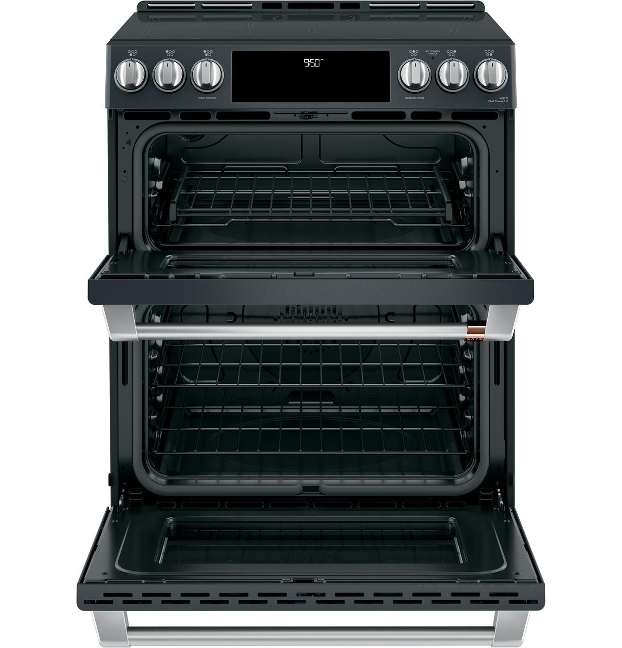 Cafe CHS950P3MD1 CAF(EBACK)™ 30" Smart Slide-In, Front-Control, Induction and Convection Double-Oven Range