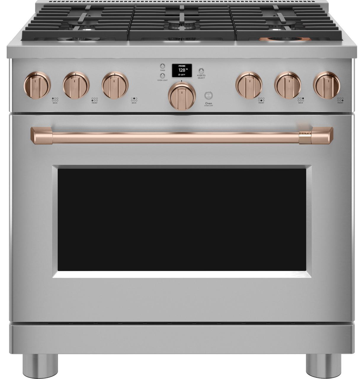 Cafe CGY366P2TS1 CAF(EBACK)™ 36" Smart All-Gas Commercial-Style Range with 6 Burners (Natural Gas)