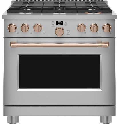 Cafe CGY366P2TS1 CAF(EBACK)™ 36" Smart All-Gas Commercial-Style Range with 6 Burners (Natural Gas)