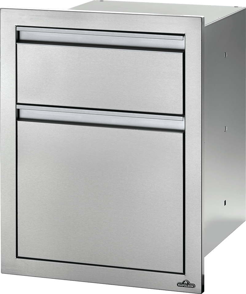 Napoleon Bbq 18 x 24 inch Double Drawer: Large and Standard Large and Standard, Stainless Steel
