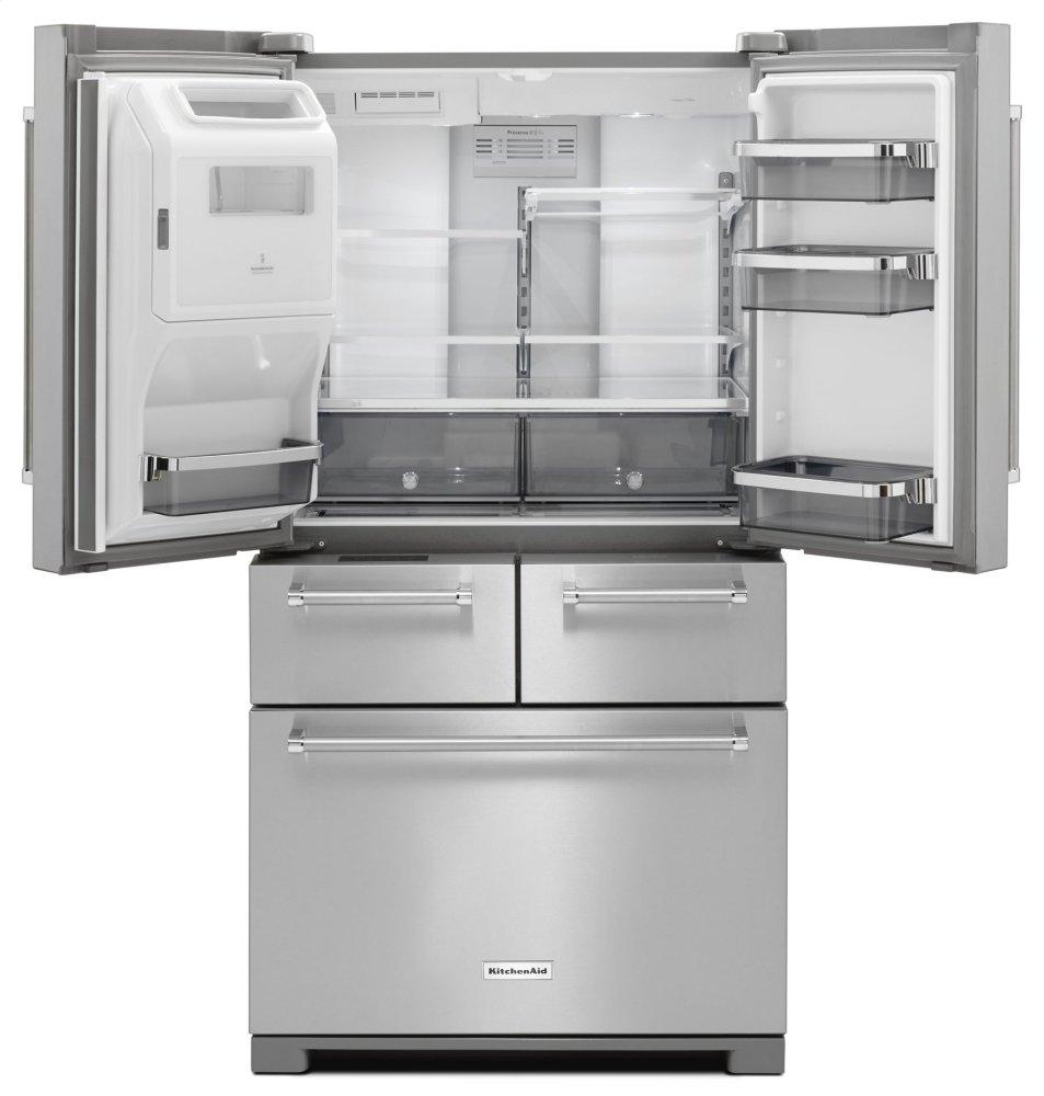 Kitchenaid KRMF606ESS 25.8 Cu. Ft. 36-Inch Multi-Door Freestanding Refrigerator - Stainless Steel