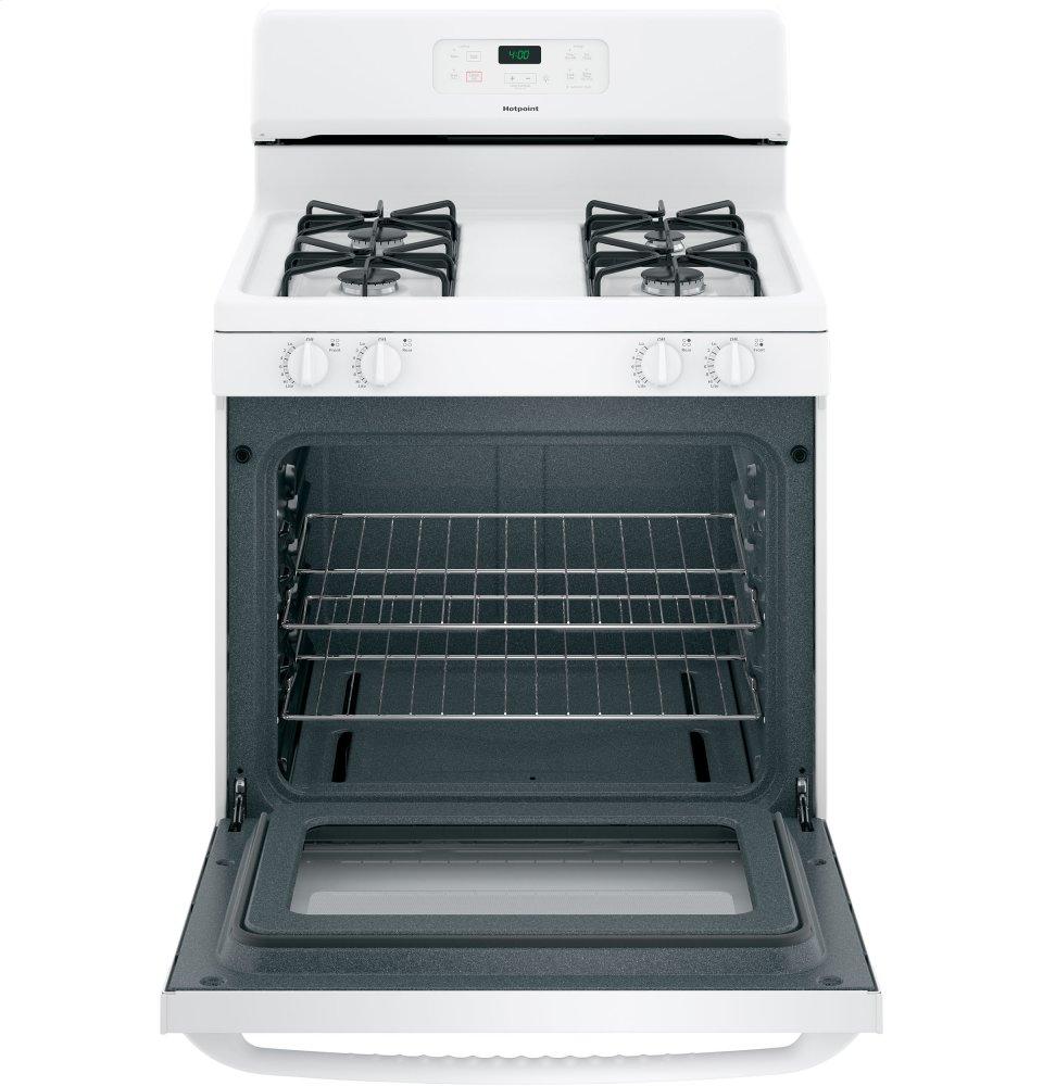 RGBS400DMWW Hotpoint® 30" Free-Standing Standard Clean Gas Range