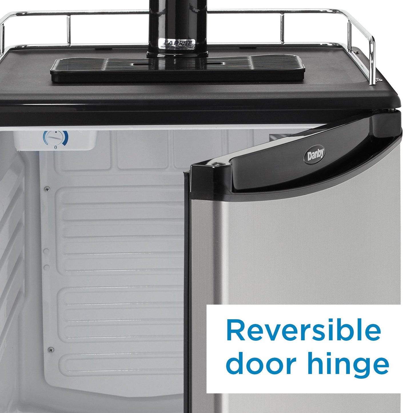 DKC054A1BSL2DB Danby 5.4 cu. ft. Dual-Tap Keg Cooler in Stainless Steel Look