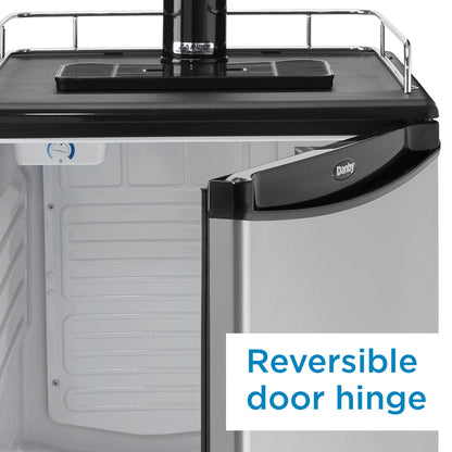 DKC054A1BSL2DB Danby 5.4 cu. ft. Dual-Tap Keg Cooler in Stainless Steel Look