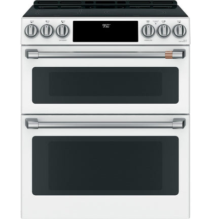 Cafe CHS950P4MW2 CAF(EBACK)™ 30" Smart Slide-In, Front-Control, Induction and Convection Double-Oven Range