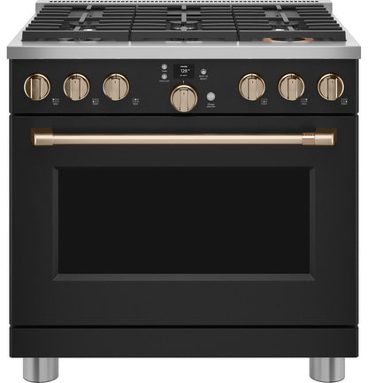 Cafe C2Y366P3TD1 CAF(EBACK)™ 36" Smart Dual-Fuel Commercial-Style Range with 6 Burners (Natural Gas)