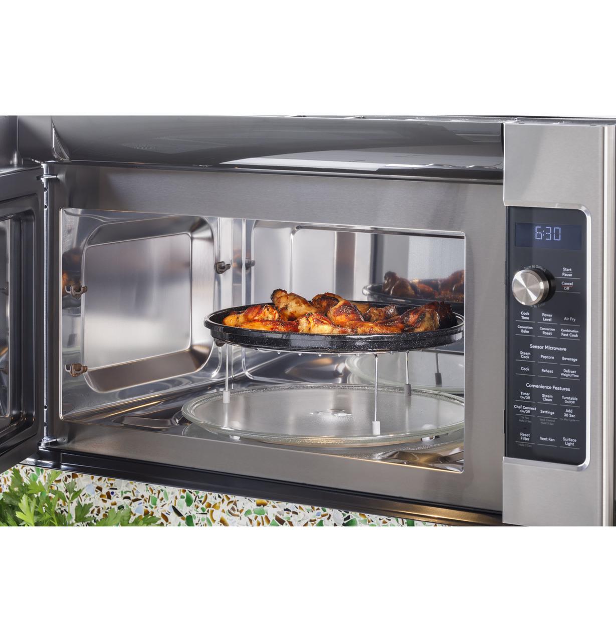Cafe CVM517P3RD1 CAF(EBACK)™ 1.7 Cu. Ft. Convection Over-the-Range Microwave Oven