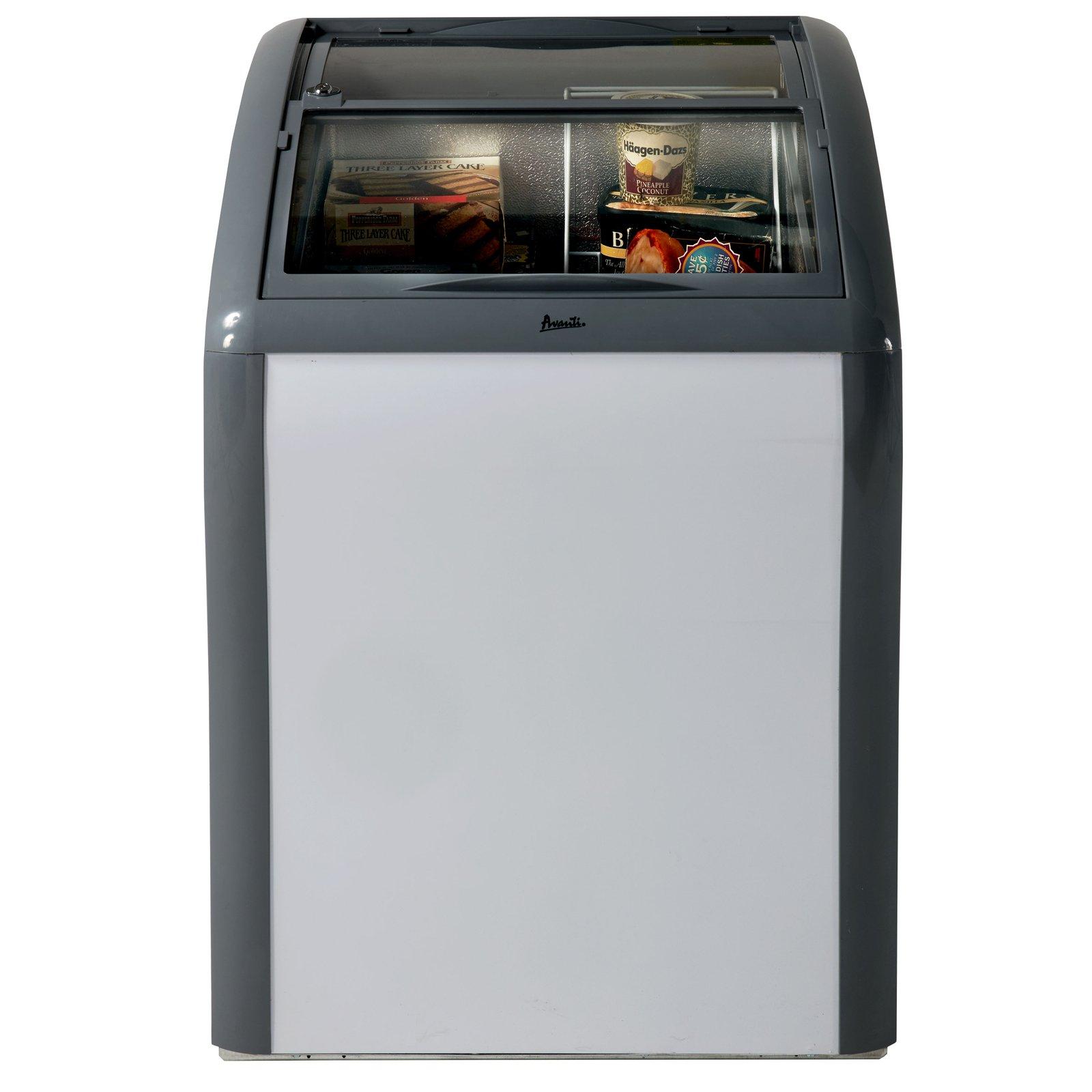 Avanti 4.2 cu. ft. Commercial Sliding Glass Top Freezer or Refrigerator - White / 4.2 cu. ft.