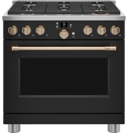 Cafe CGY366P3TD1 CAF(EBACK)™ 36" Smart All-Gas Commercial-Style Range with 6 Burners (Natural Gas)