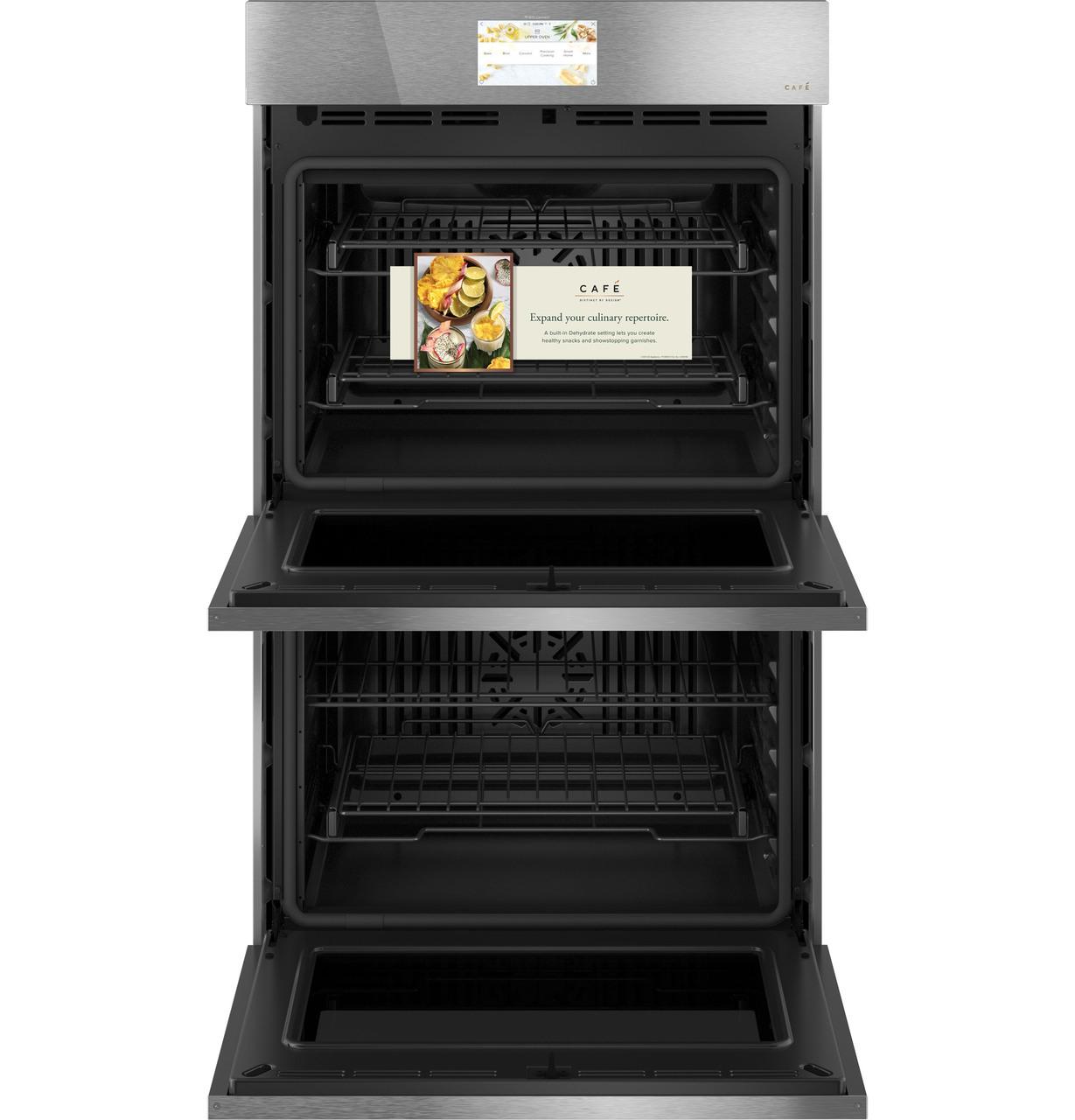 Cafe CTD90DM2NS5 CAF(EBACK)™ 30" Smart Built-In Convection Double Wall Oven in Platinum Glass