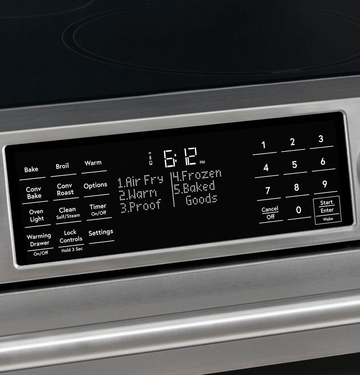 Cafe Caf(eback)™ 30" Smart Slide-In, Front-Control, Radiant and Convection Range