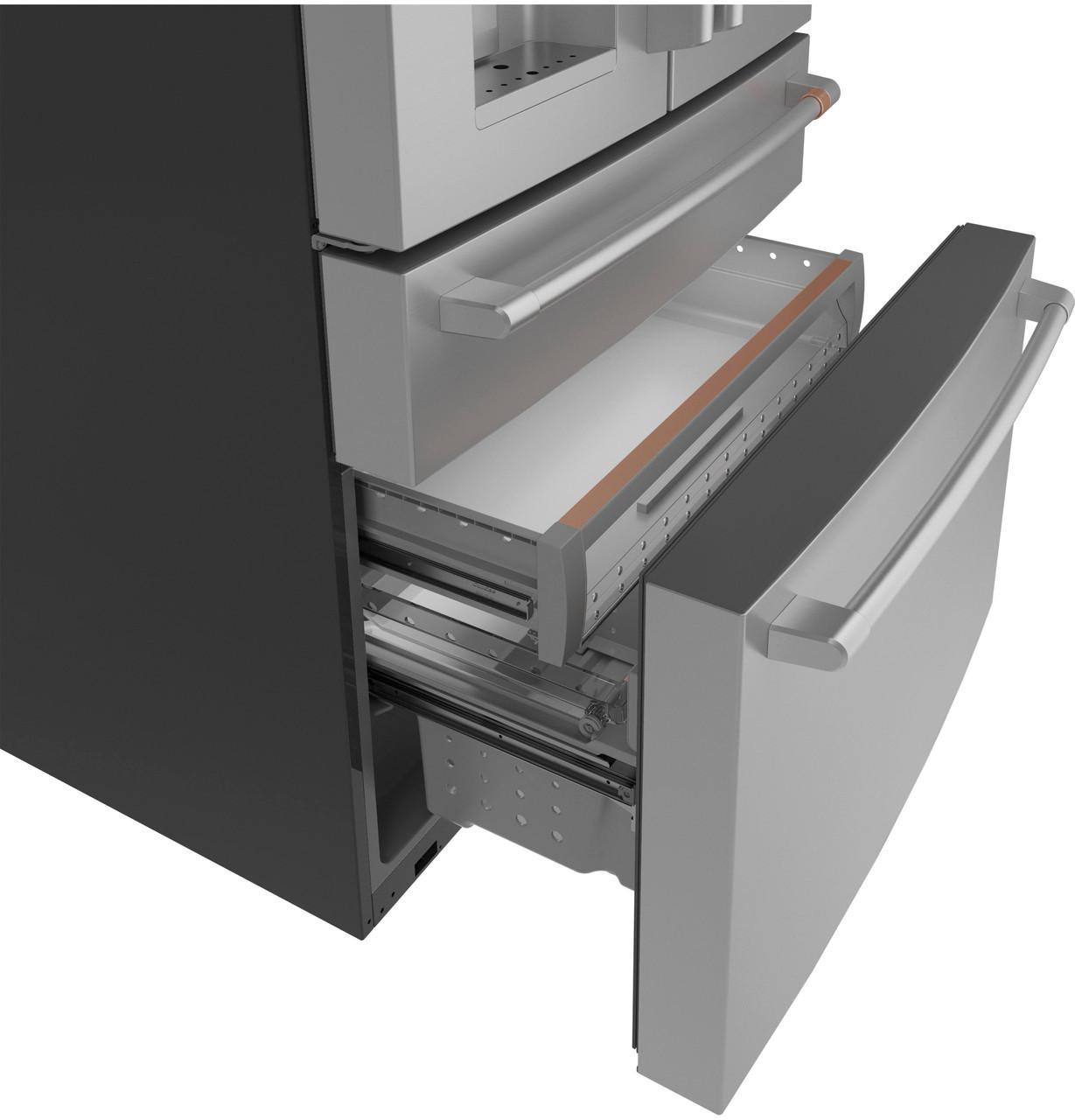 Cafe CXE22DP2PS1 CAF(EBACK)™ ENERGY STAR® 22.3 Cu. Ft. Smart Counter-Depth 4-Door French-Door Refrigerator