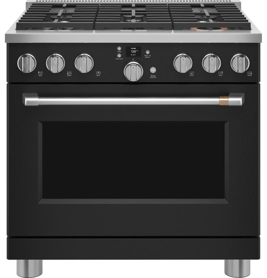 Cafe C2Y366P3TD1 CAF(EBACK)™ 36" Smart Dual-Fuel Commercial-Style Range with 6 Burners (Natural Gas)