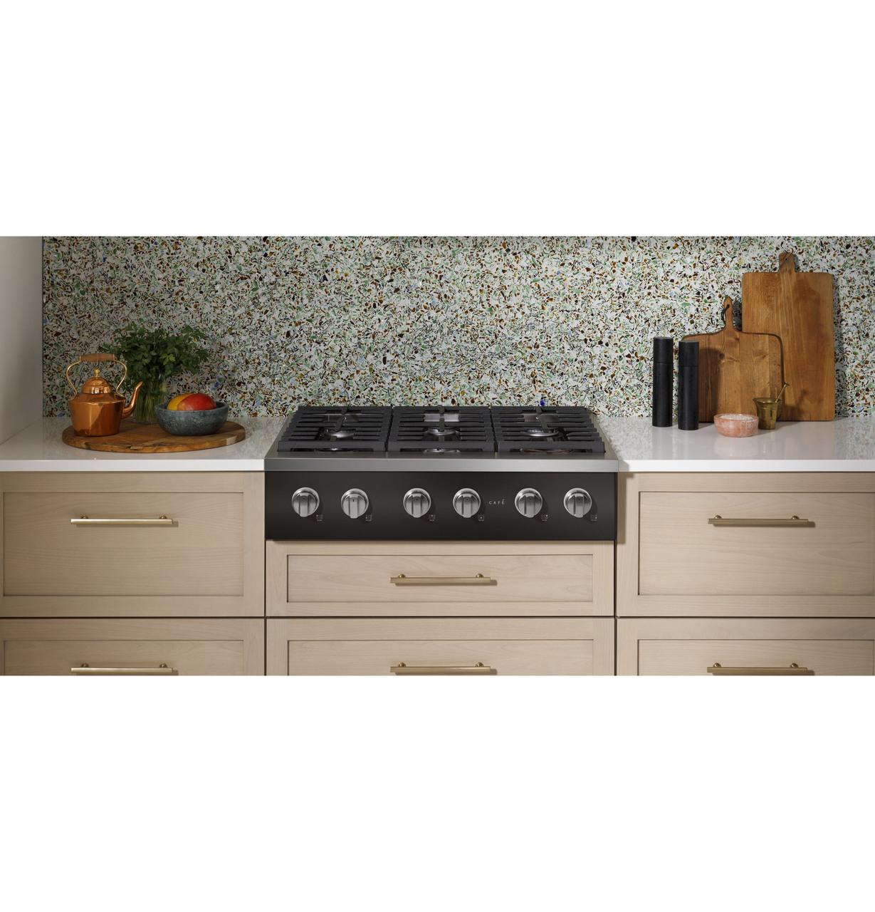 Cafe CGU366P3TD1 CAF(EBACK)™ 36" Commercial-Style Gas Rangetop with 6 Burners (Natural Gas)