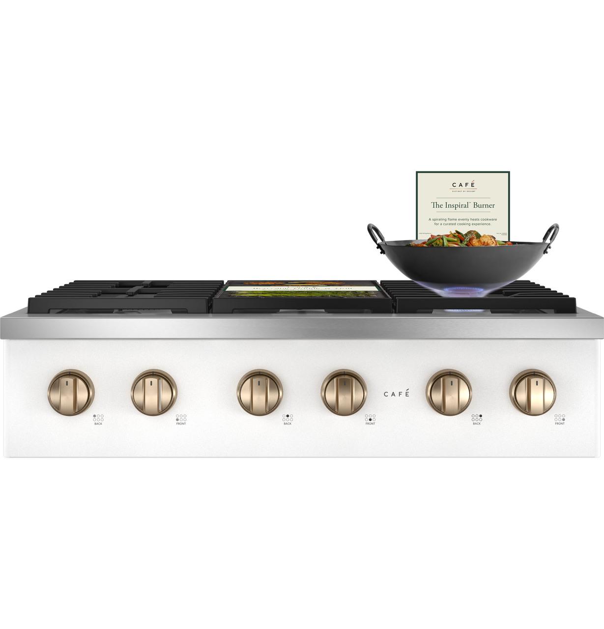 Cafe CGU366P4TW2 CAF(EBACK)™ 36" Commercial-Style Gas Rangetop with 6 Burners (Natural Gas)