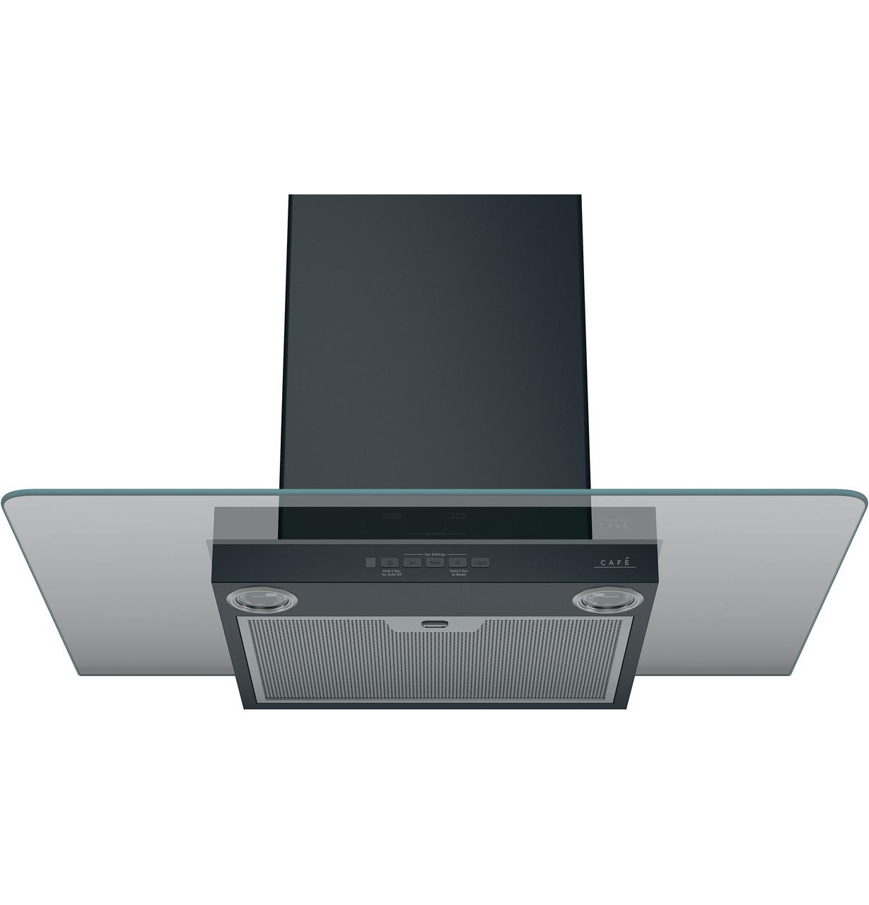 Caf(eback)™ 30" Wall-Mount Glass Canopy Chimney Hood