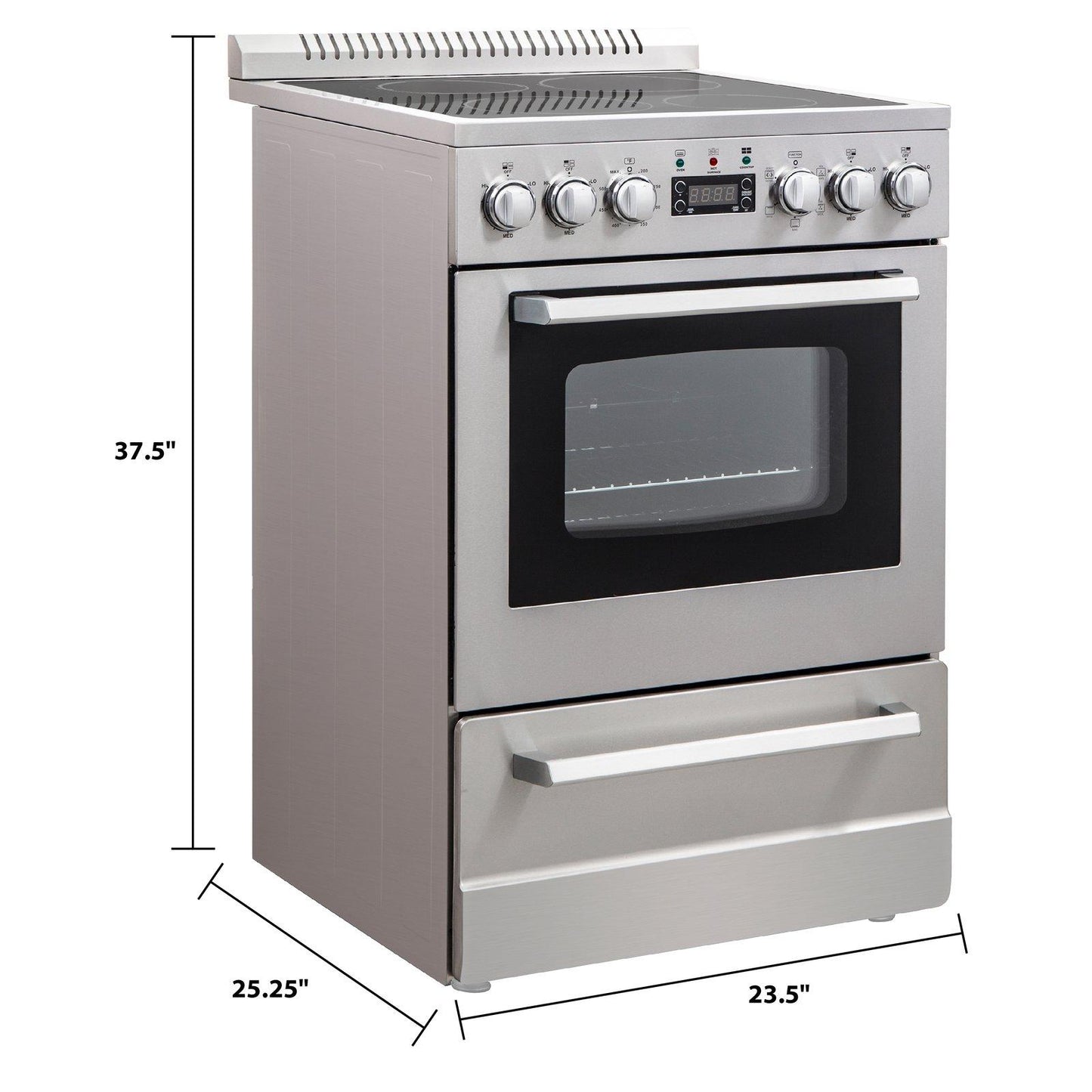 DER24P3S Avanti ELITE Series 24" Electric Range Oven