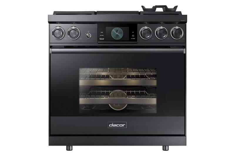 Dacor 36" Pro Dual-Fuel Steam Range, Silver Stainless Steel, Liquid Propane