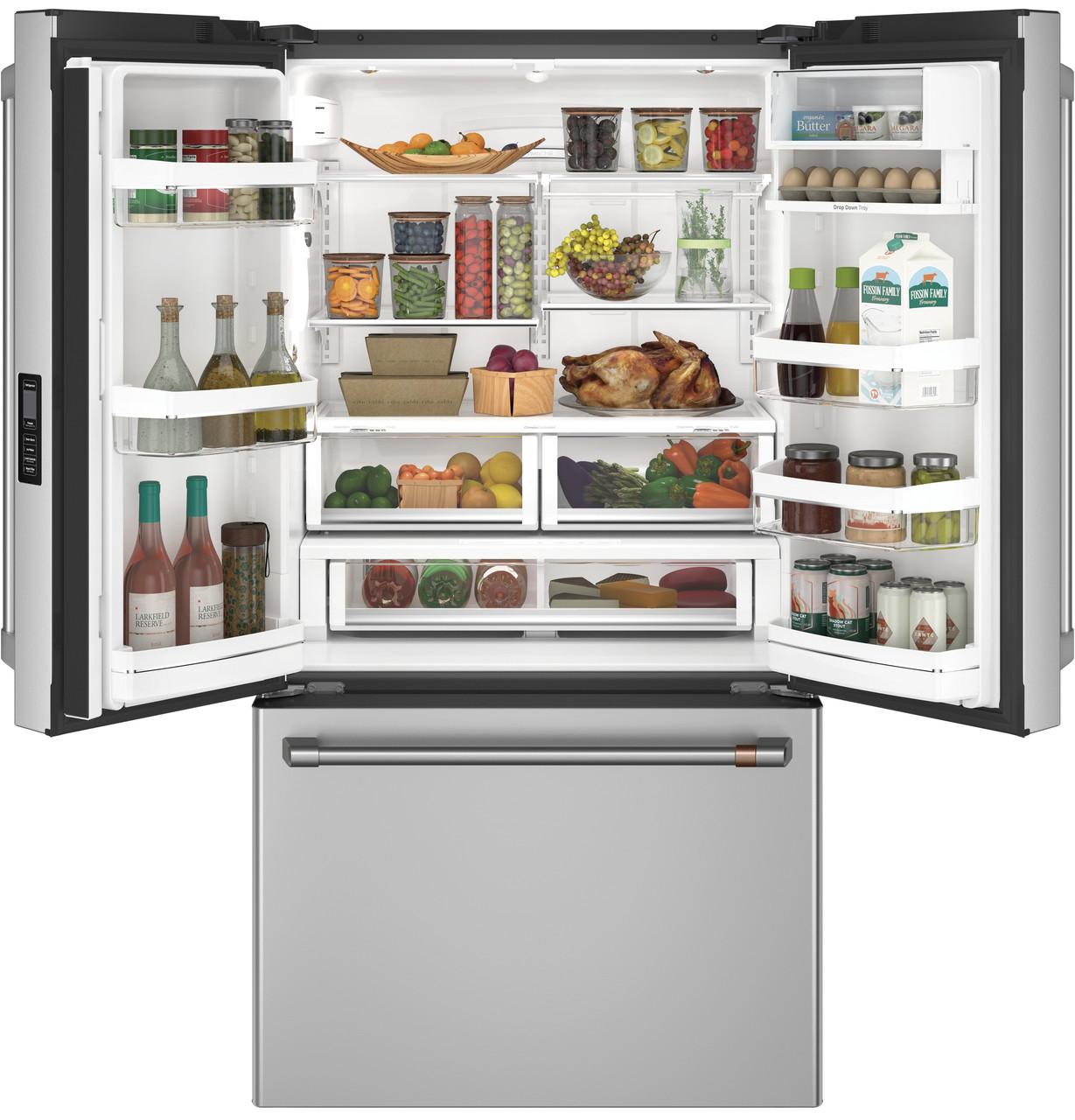 Cafe CWE23SP2MS1 Caf(eback)™ ENERGY STAR® 23.1 Cu. Ft. Smart Counter-Depth French-Door Refrigerator