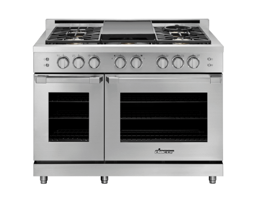 Dacor HGPR48SLP Gas Pro Range, Silver Stainless Steel, Liquid Propane