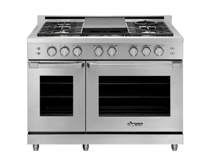 Dacor HGPR48SLP Gas Pro Range, Silver Stainless Steel, Liquid Propane