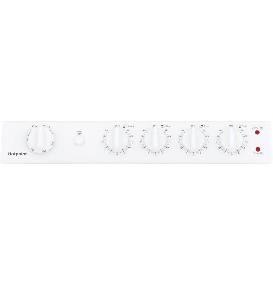 RAS240DMWW Hotpoint® ENERGY STAR® 24" Electric Free-Standing Front-Control Range