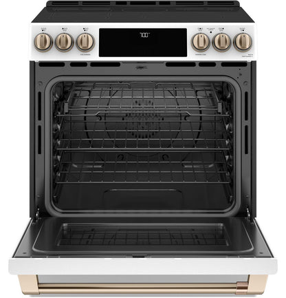 Cafe CES700P4MW2 CAF(EBACK)™ 30" Smart Slide-In, Front-Control, Radiant and Convection Range