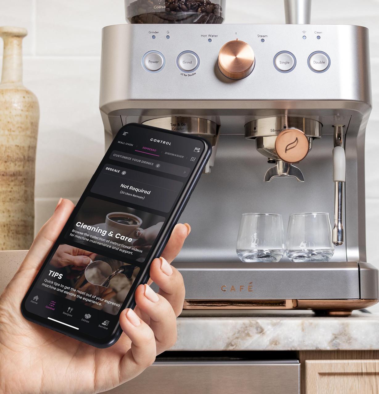 Cafe C7CESAS2RS3 CAF(EBACK)™ BELLISSIMO Semi Automatic Espresso Machine + Frother