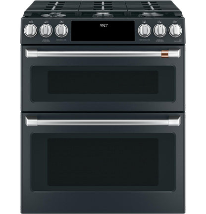 Caf(eback)™ 30" Smart Slide-In, Front-Control, Dual-Fuel, Double-Oven Range with Convection