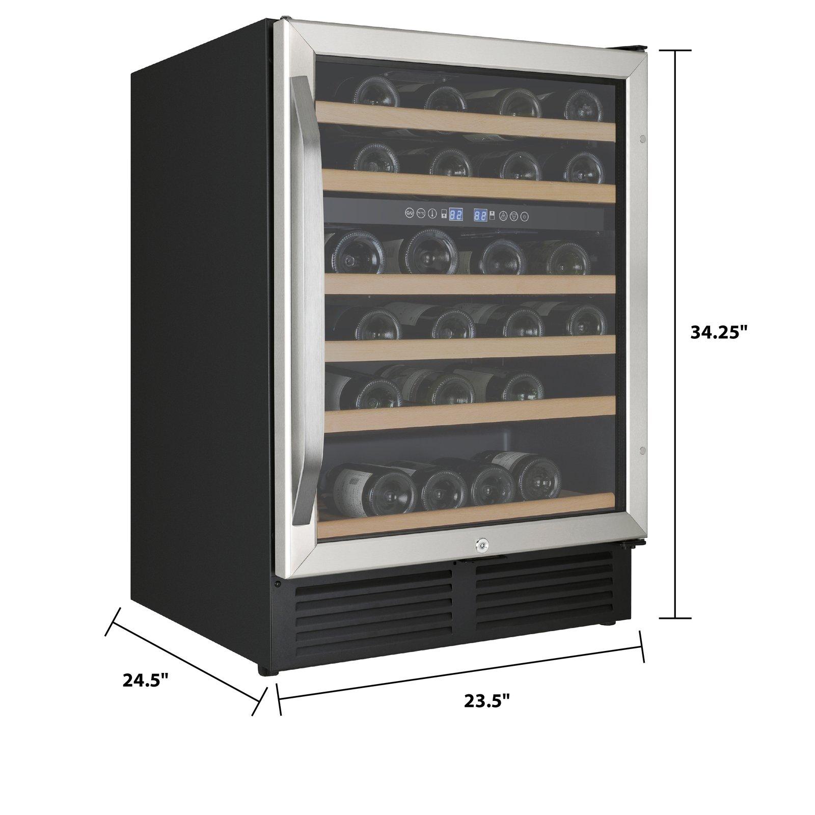 Avanti 49 Bottle Dual-Zone Wine Cooler - Stainless Steel / 49 Bottles