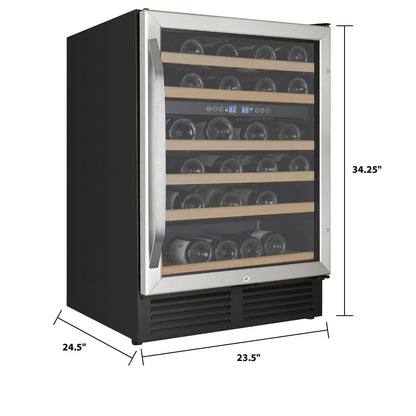 WCR496DS Avanti 49 Bottle Dual-Zone Wine Cooler