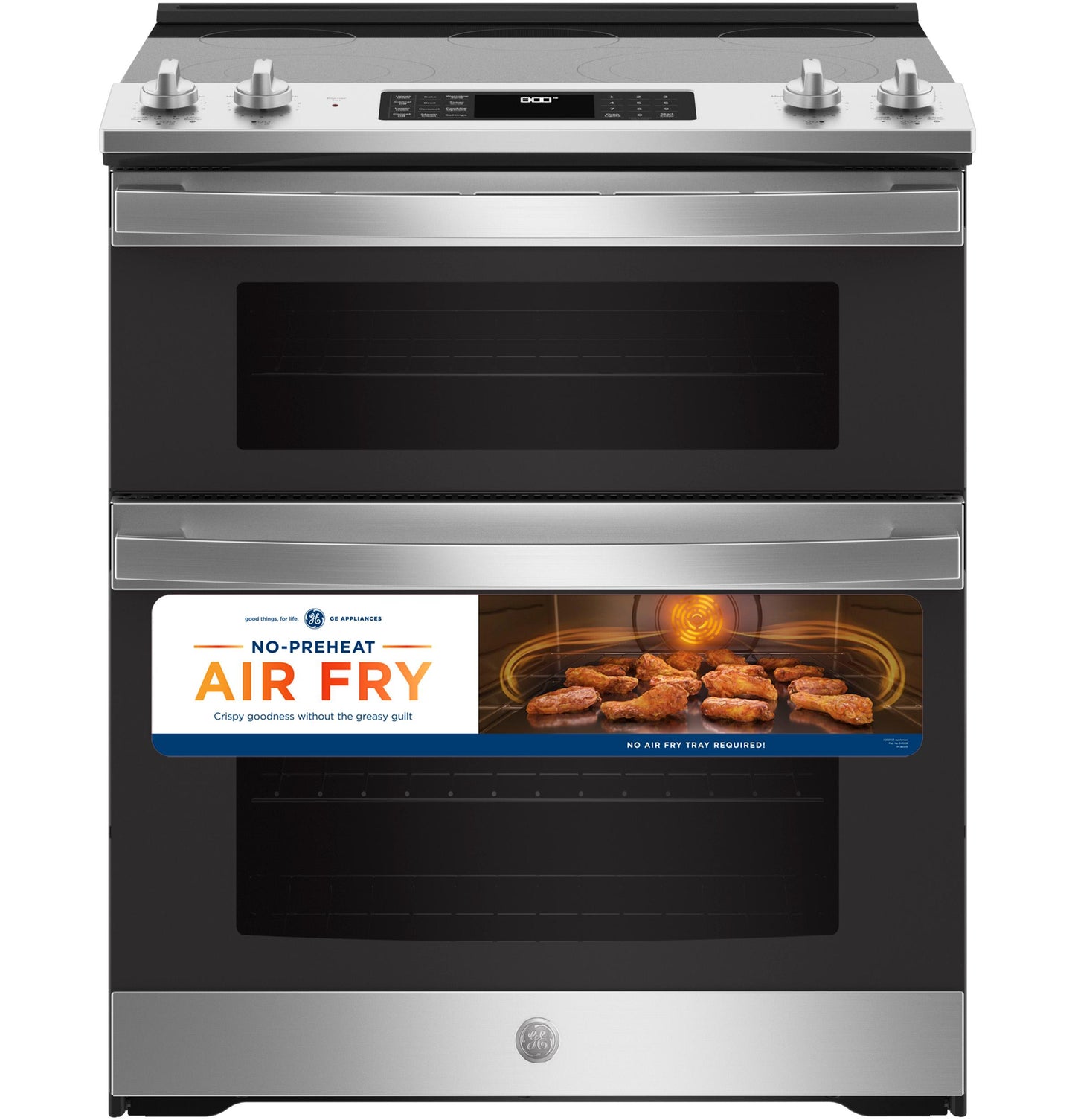 JSS86SPSS GE 30" Slide-In Electric Convection Double Oven Range