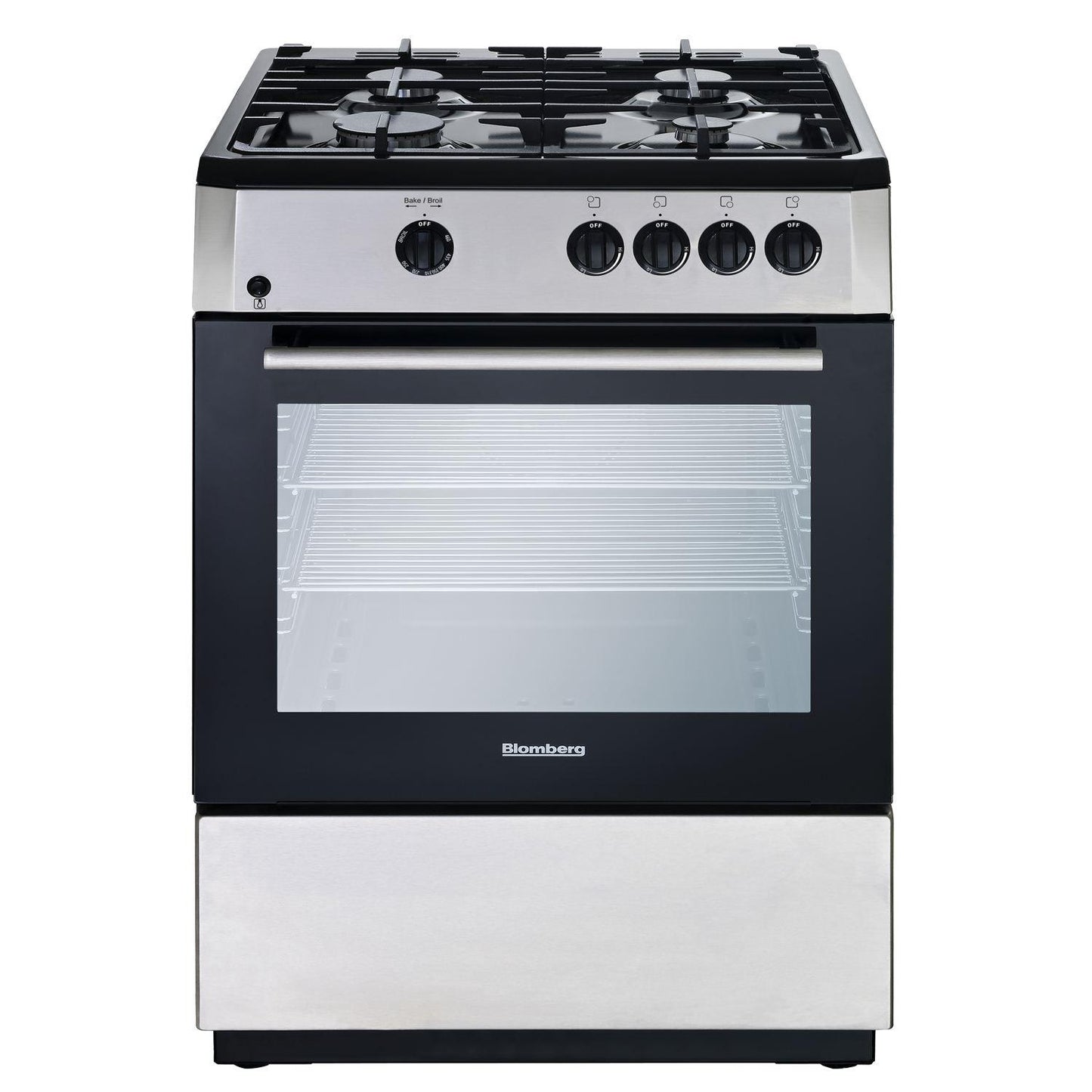 Blomberg Appliances 24in Freestanding gas range, Stainless Steel