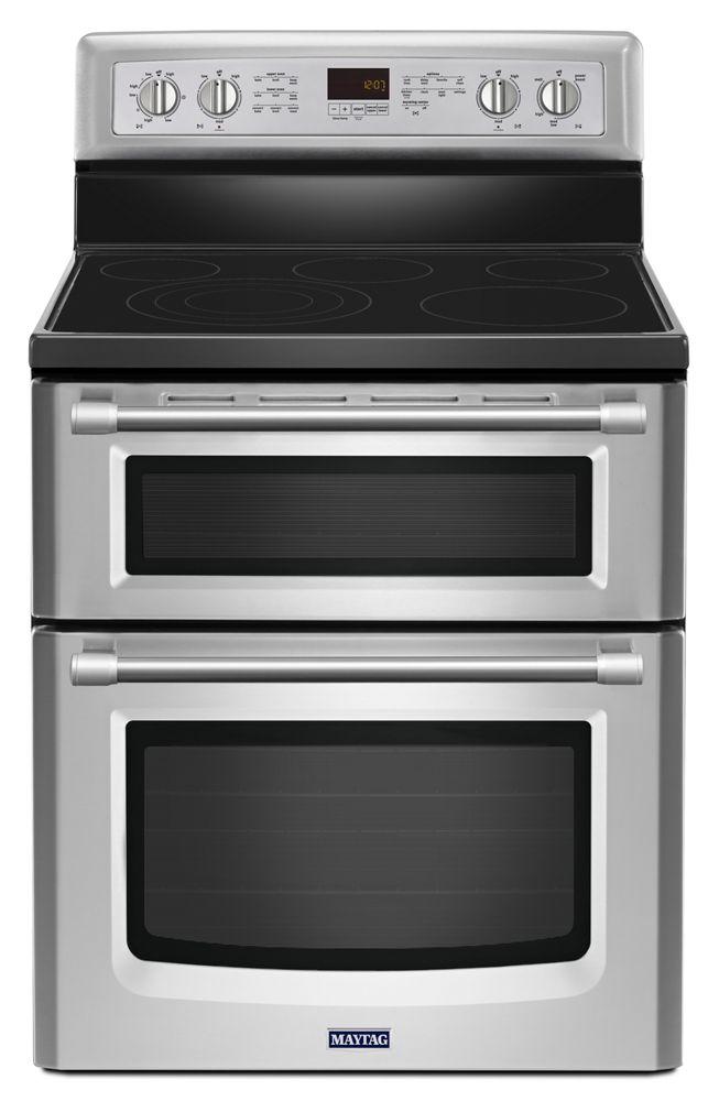 Maytag MET8820DS 30-inch Wide Double Oven Electric Range with Convection - 6.7 cu. ft.