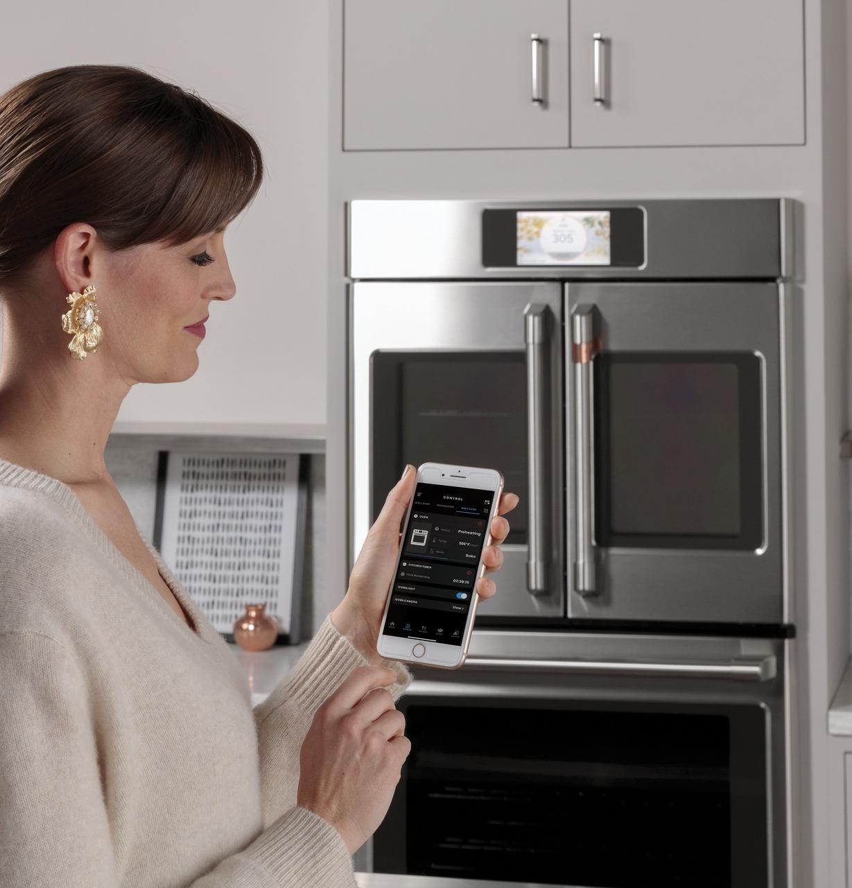 Cafe CTD90FP2NS1 CAF(EBACK)™ Professional Series 30" Smart Built-In Convection French-Door Double Wall Oven