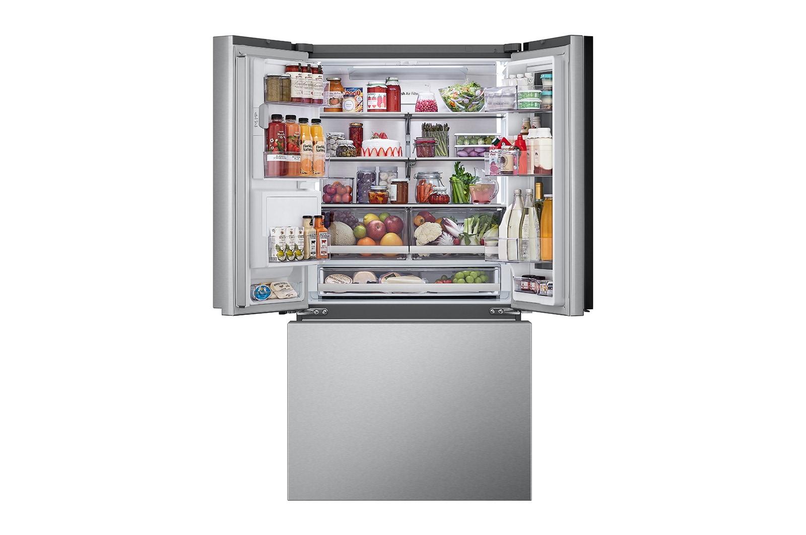 Lg LRYKC2606S 26 cu. ft. Smart Mirror InstaView® Counter-Depth MAX™ French Door Refrigerator with Four Types of Ice