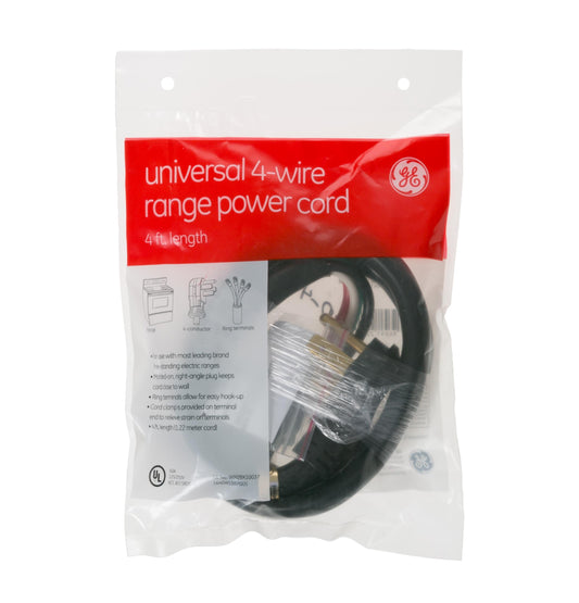 Ge Appliances WX09X10037 Range Cord 4' 50 Amp 4 Wire